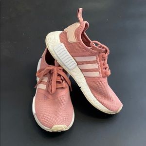 RARE NMDs Adidas Raw Pink Wmns sz 6(fits 7)